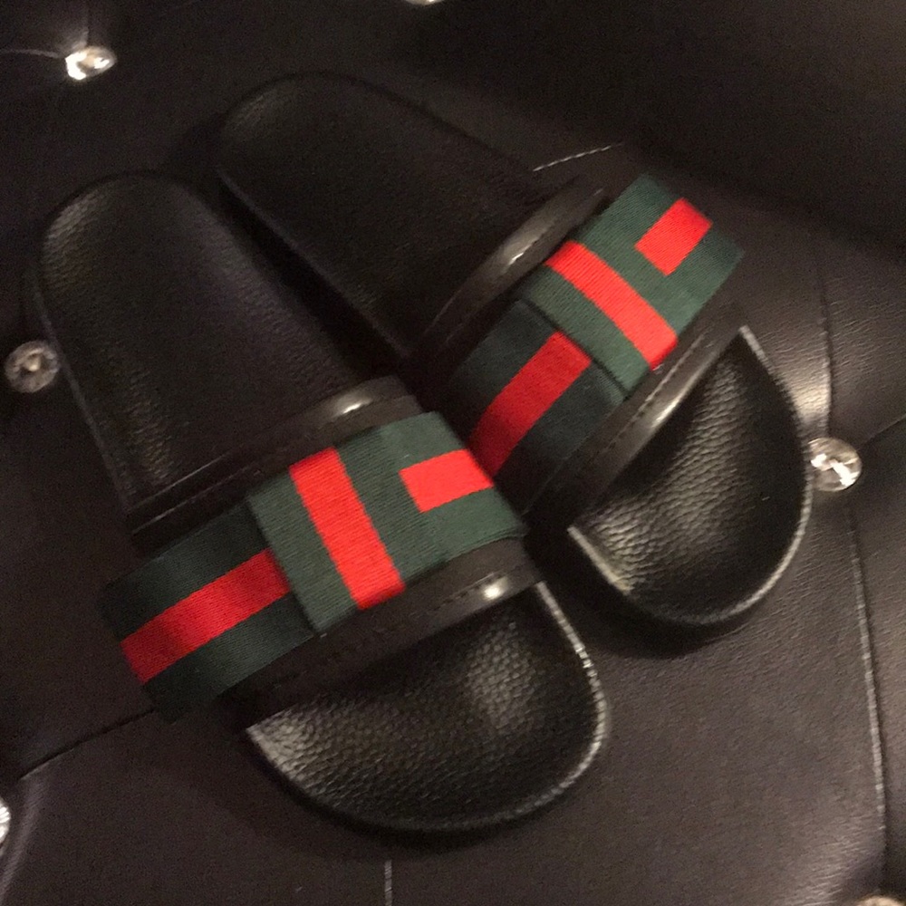 Brand New Satin Gucci slides